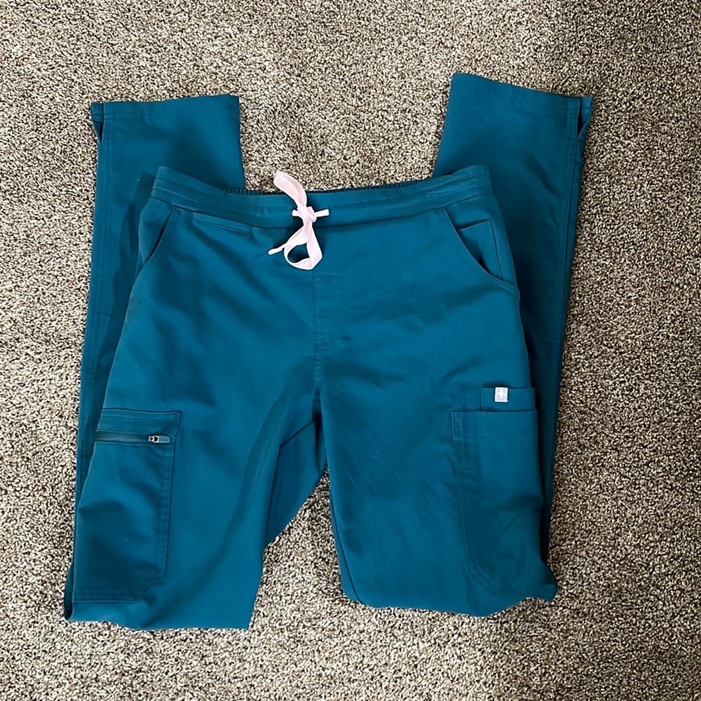 Figs yola skinny scrub xs tall, original Caribbean blue